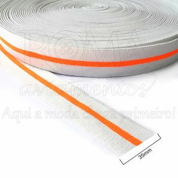 elastico listrado branco laranja 061992 b